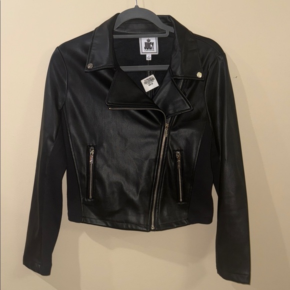 Juicy Couture Jackets & Blazers - Juicy Couture Sleek Black Leather Jacket